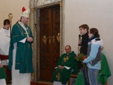 Arcibiskup Graubner při závěrečné bohoslužbě fóra. Foto Anna Bekárková