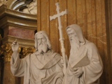 Sousoší sv. Cyrila a Metoděje ve velehradské bazilice. Ilustrační snímek