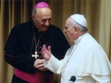 Arcibiskup Graubner s papežem Františkem. Foto: Osservatore Romano
